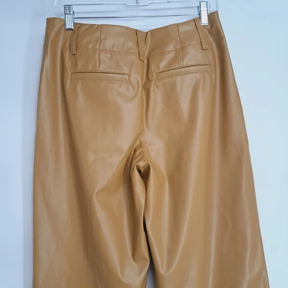 A New Day Faux Leather Carmel .Straight Leg Pants New Size‎ 8 - Picture 8 of 11